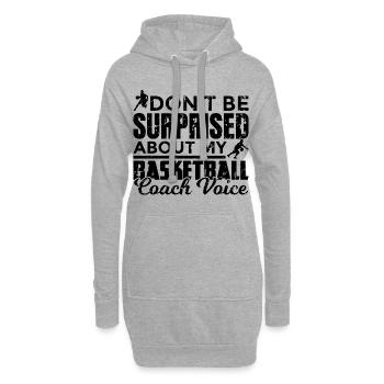 Basketballtrainer - Hoodie-Kleid - Grau meliert - Vorne