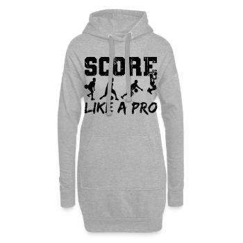Basketballspieler - Hoodie-Kleid - Grau meliert - Vorne