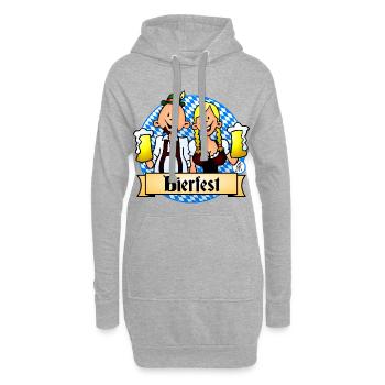 Bierfest Festliches Design - Hoodie-Kleid - Grau meliert - Vorne