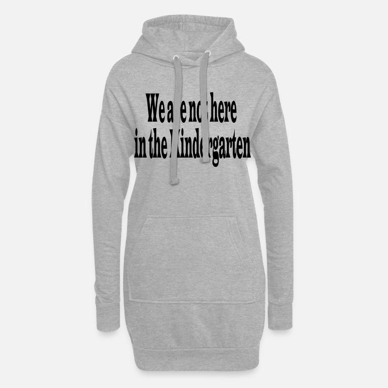 Kindergarten - Hoodie-Kleid - Grau meliert