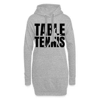 Joueur de tennis de table - Sweat-shirt à capuche long Femme - gris chiné - Devant