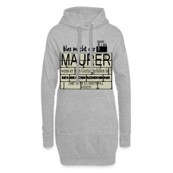 Lustige Maurer - Hoodie-Kleid - Grau meliert - Vorne