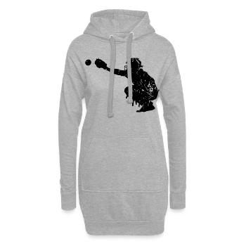 Baseball - Hoodie-Kleid - Grau meliert - Vorne