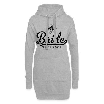 Mariée depuis 2003 - Sweat-shirt à capuche long Femme - gris chiné - Devant