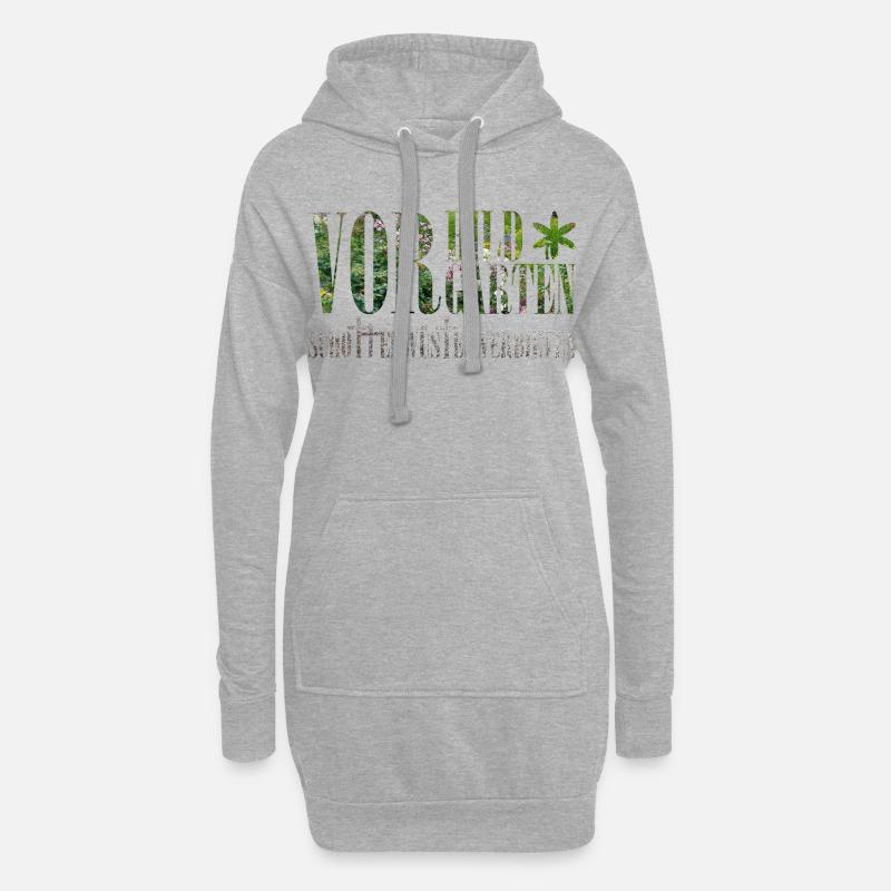 Vorbild Vorgarten - Hoodie-Kleid - Grau meliert