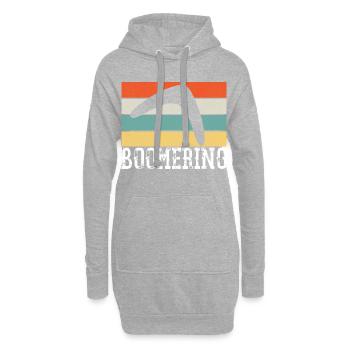 Boomerang Vintage Rétro - Sweat-shirt à capuche long Femme - gris chiné - Devant