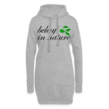 beleaf in nature - Hoodie-Kleid - Grau meliert - Vorne