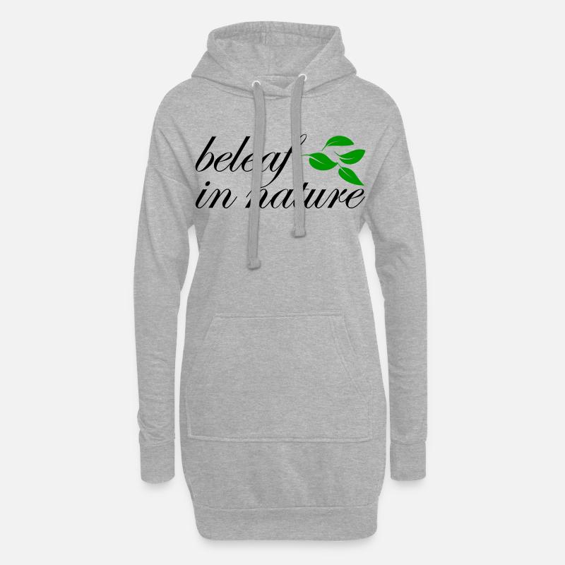 Beleaf dans la nature - Sweat-shirt à capuche long Femme - gris chiné