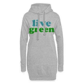 live green - Hoodie-Kleid - Grau meliert - Vorne