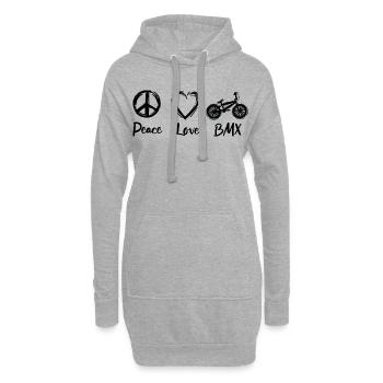 BMX Motivation - Sweat-shirt à capuche long Femme - gris chiné - Devant