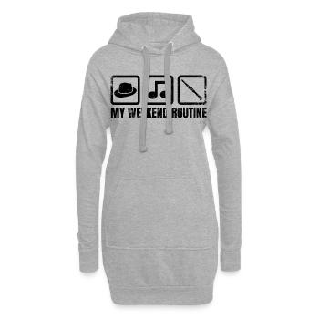 Meine Wochenendroutine - Hoodie-Kleid - Grau meliert - Vorne