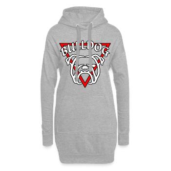 English Bulldog R6Z - Hoodie-Kleid - Grau meliert - Vorne