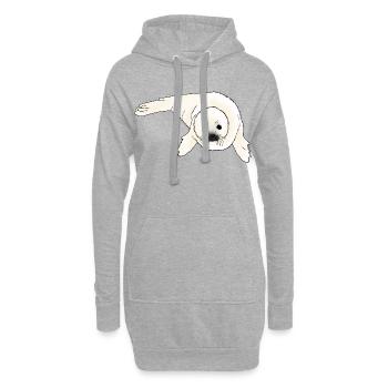 Seehund Baby - Hoodie-Kleid - Grau meliert - Vorne