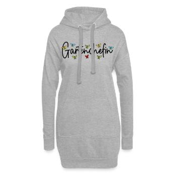 Garten Chefin Gärtnerin Gartenarbeit Gartenchefin - Hoodie-Kleid - Grau meliert - Vorne