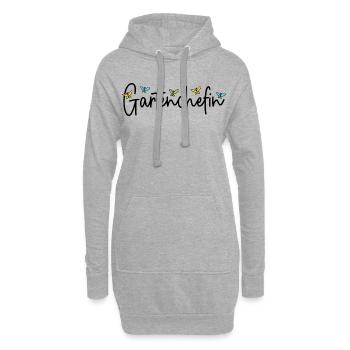 Garten Chefin Gartenarbeit Gärtnerin Gartenchefin - Hoodie-Kleid - Grau meliert - Vorne