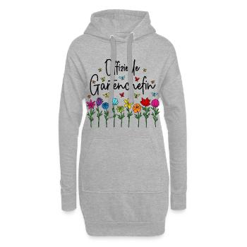 Garten Chefin Gartenarbeit Offizielle Gartenchefin - Hoodie-Kleid - Grau meliert - Vorne