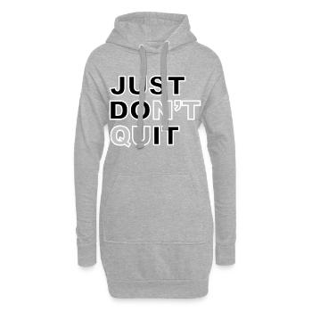 Gib bloß nicht auf # - Hoodie-Kleid - Grau meliert - Vorne
