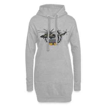 Mi-26 - Hoodie-Kleid - Grau meliert - Vorne