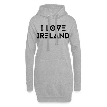 J’AIME L’IRLANDE - Sweat-shirt à capuche long Femme - gris chiné - Devant