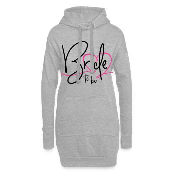 MARIÉE À CŒUR ENTERREMENT DE VIE DE JEUNE FILLE - Sweat-shirt à capuche long Femme - gris chiné - Devant