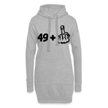49 +. Für alle, die mit 50 Jahren zu kämpfen haben # - Hoodie-Kleid - Grau meliert - Vorne