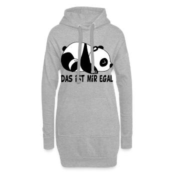 Das ist mir egal - Hoodie-Kleid - Grau meliert - Vorne