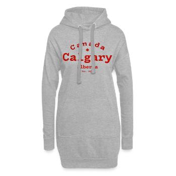 Vintage Calgary, Canada - Sweat-shirt à capuche long Femme - gris chiné - Devant