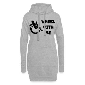 Rollen Sie mit mir in meinem Rollstuhl * - Hoodie-Kleid - Grau meliert - Vorne
