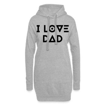 I LOVE DAD - Hoodie-Kleid - Grau meliert - Vorne