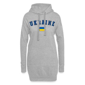 Drapeau ukrainien, fierté ukrainienne - Sweat-shirt à capuche long Femme - gris chiné - Devant