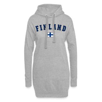 Drapeau de la Finlande, fierté finlandaise - Sweat-shirt à capuche long Femme - gris chiné - Devant
