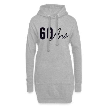 T-shirt Humour Anniversaire 60 Ans - Idée Cadeau - Sweat-shirt à capuche long Femme - gris chiné - Devant
