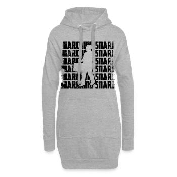 Tambours de marche - Sweat-shirt à capuche long Femme - gris chiné - Devant