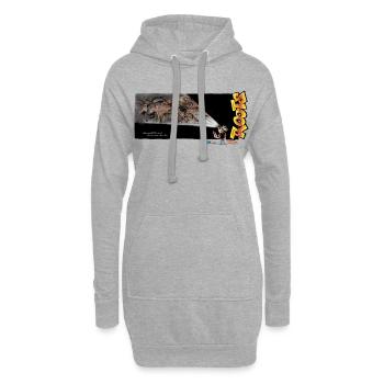 Roots peinture rupestre - Sweat-shirt à capuche long Femme - gris chiné - Devant