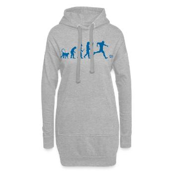 Evolution of a Soccer Player - Hoodie-Kleid - Grau meliert - Vorne