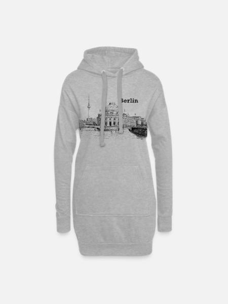 Berlin - Hoodie-Kleid - Grau meliert