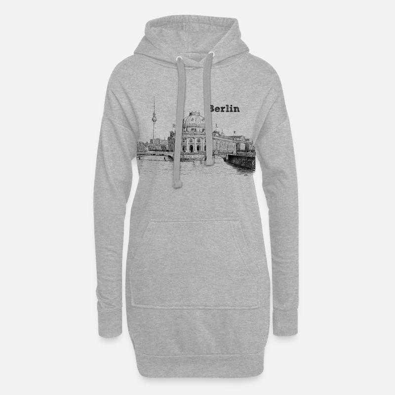 Berlin - Hoodie-Kleid - Grau meliert