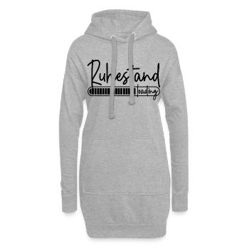 Ruhestand loading - Hoodie-Kleid - Grau meliert - Vorne