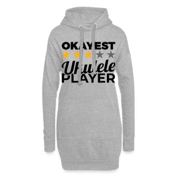 Drôle de ukuléléliste - Sweat-shirt à capuche long Femme - gris chiné - Devant