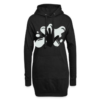 Klima Kleber Aktion - Hoodie-Kleid - Schwarz - Vorne
