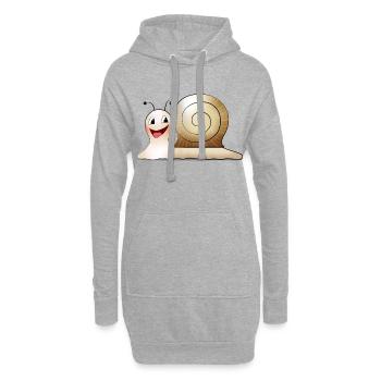 Susi Schneck répand la bonne humeur - Sweat-shirt à capuche long Femme - gris chiné - Devant