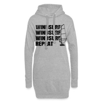 Planche à voile Répéter - Sweat-shirt à capuche long Femme - gris chiné - Devant