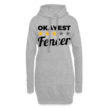 Okayest Fechter - Hoodie-Kleid - Grau meliert - Vorne