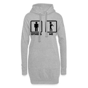 Klarinette Zeitplan - Hoodie-Kleid - Grau meliert - Vorne