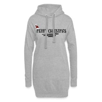 Joyeux Noël - Sweat-shirt à capuche long Femme - gris chiné - Devant