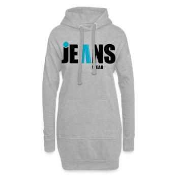 jeans wear mit punkt - Hoodie-Kleid - Grau meliert - Vorne
