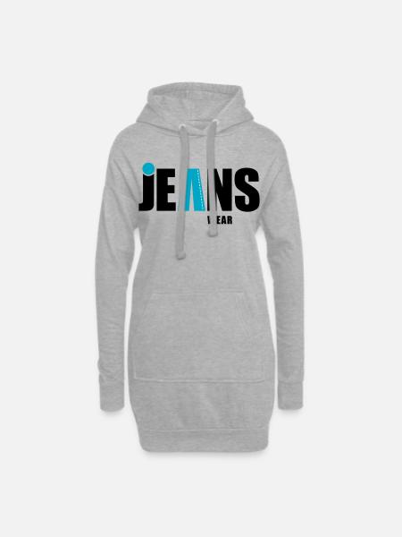 jeans wear mit punkt - Hoodie-Kleid - Grau meliert