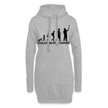 Entwicklung eines Malers - Hoodie-Kleid - Grau meliert - Vorne