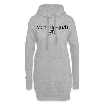 Mammig-gozh Triskell Fête grands-mères Bretonne - Sweat-shirt à capuche long Femme - gris chiné - Devant