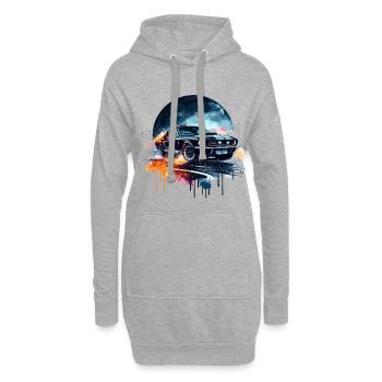 Muscle Car - Pour les passionnés de voitures - Sweat-shirt à capuche long Femme - gris chiné - Devant